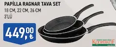 PAPİLLA RAGNAR TAVA SET 3'LÜ